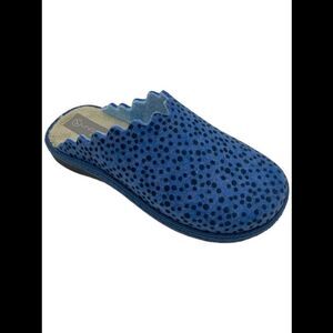 Unity in Diversity Wool Clog Slippers Malaga Starry Spotted Blue - Medium